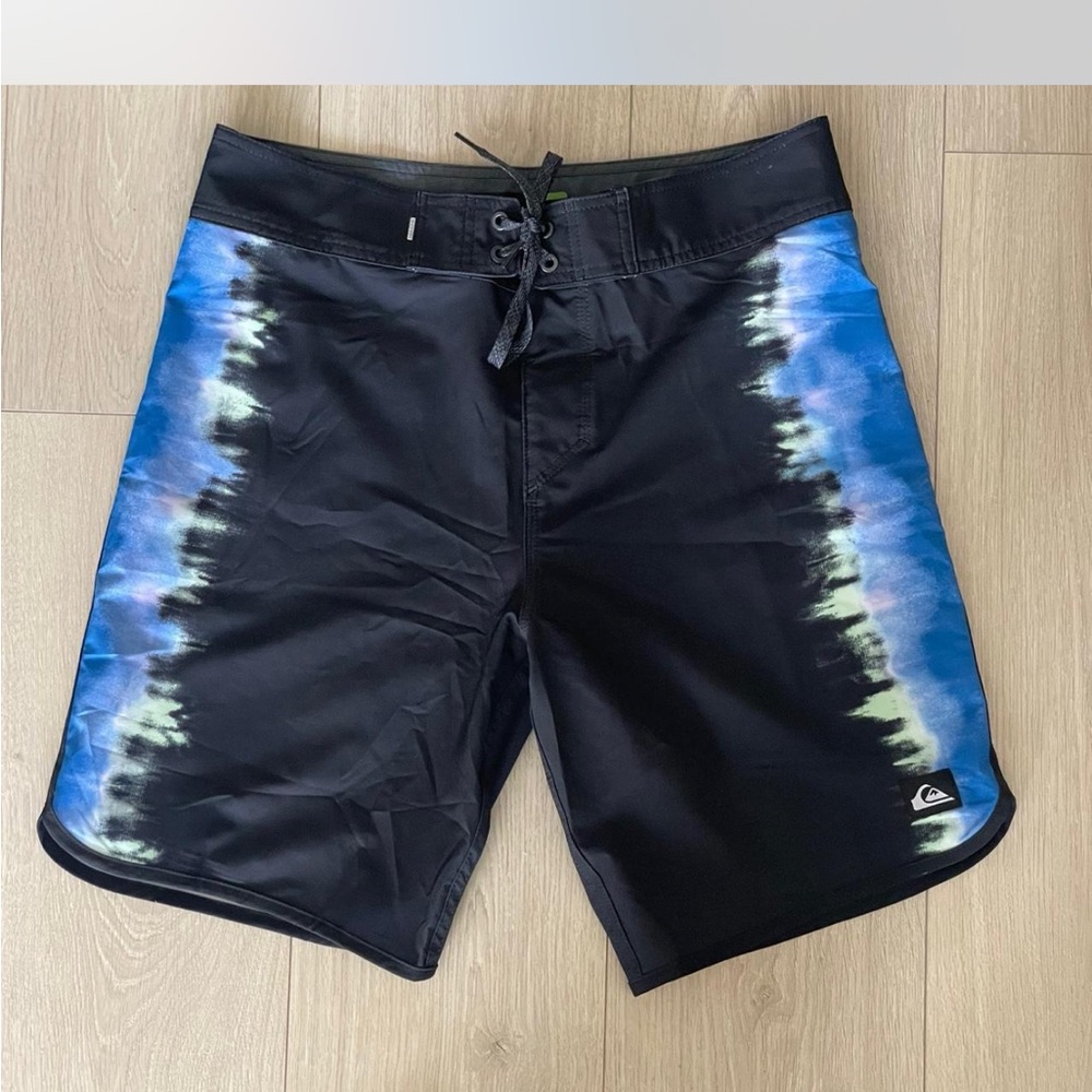 Quiksilver Men's Black and Blue Board Shorts
